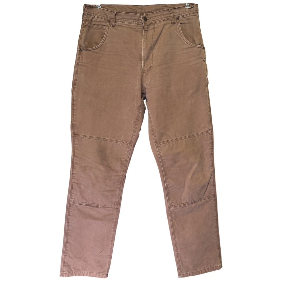 Lakin McKey Trading Co Brown Flannel Lined Double Knee Work Pants 36x36